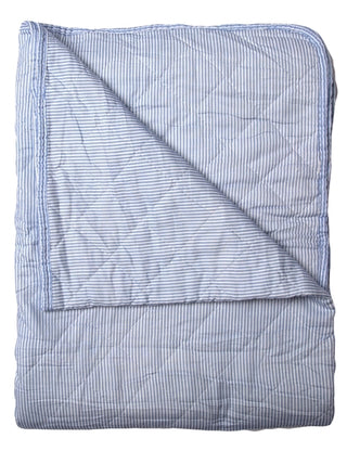 Au Maison Tæppe Quilt - Stribet Blå 140x180
