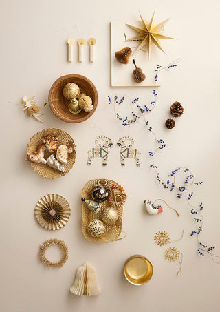 Bungalow Perle Julepynt - Wreath Ø13cm Mio Champagne