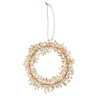 Bungalow Perle Julepynt - Wreath Ø13cm Mio Champagne