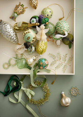 Bungalow Perle Julepynt - Wreath Ø13cm Mio Jade