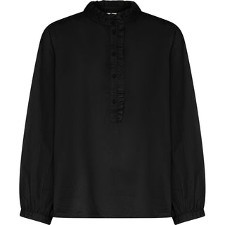 Frau Madrid Flæse Skjorte - Black