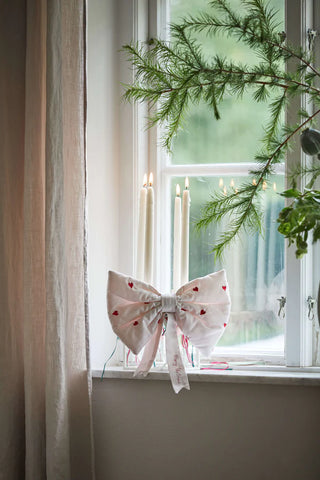 Blåmst Stof Julesløjfe - Light Pink
