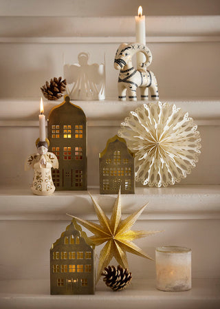 Bungalow Hus Lysestage Golden - Townhouse H16cm