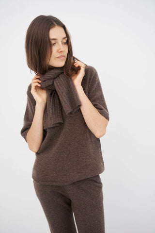 CARE BY ME Sara Cashmere Tørklæde - Dark brown