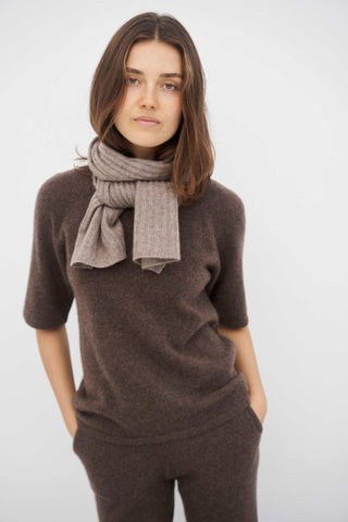 CARE BY ME Sara Cashmere Tørklæde - Dark sand