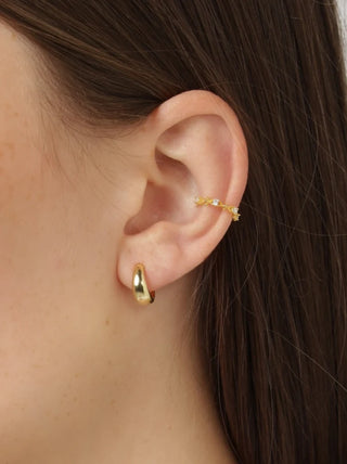 &COPENHAGEN Small chunky hoops øreringe - guld