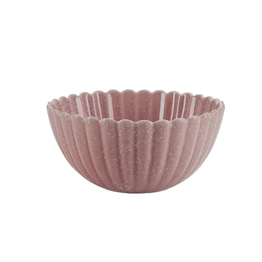 Clam Keramik Skål - Lyserød - Stor