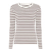 Frau Lucca Stribet Bluse - Coffee Quartz