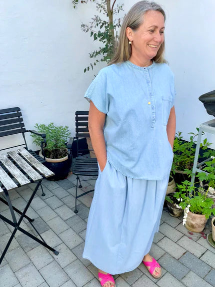 Frau Helsinki Nederdel - Denim - Flere Farver