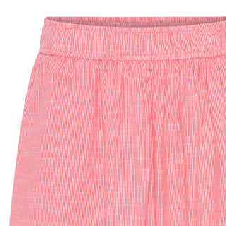Frau Helsinki Nederdel - Hot Coral Stripe