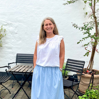 Frau Stockholm Hør Top - Bright White