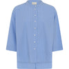 Frau Seoul Kort Skjorte - Hydrangea Stripe