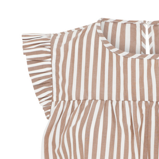 Frau Stockholm Top - BCI Coffee Wide Stripe