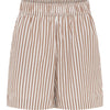Frau Sydney Shorts - BCI - Coffee Wide Stripe