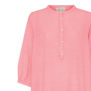 Frau Madrid Kjole - Hot Coral Stripe