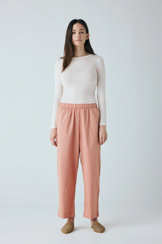 Frau Melbourne Bomuld Bukser - Cameo Brown