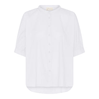 Frau Palermo Bomuld Skjorte - Bright White