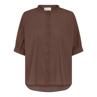 Frau Palermo Bomuld Skjorte - Coffee Quartz