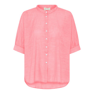 Frau Palermo Skjorte - Hot Coral Stripe
