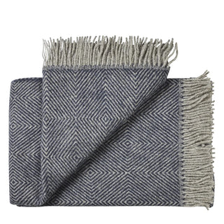 Fanø Uld Plaid 140x240 - Granite Blue