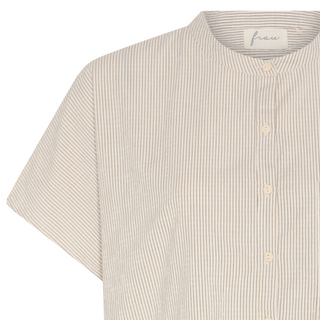 Frau Colombo Skjorte - Tapioca Coffee Stripe