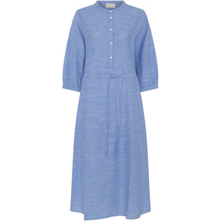 Frau Madrid Kjole - Medium Blue Stripe