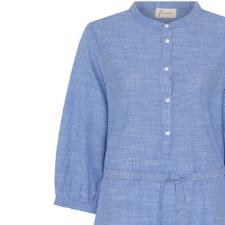 Frau Madrid Kjole - Medium Blue Stripe