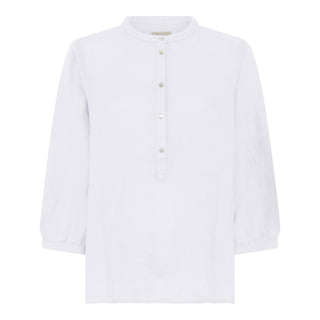 Frau Madrid Pure Linen Skjorte - Bright White