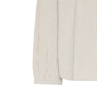Frau Madrid Skjorte - Tapioca Coffee Stripe