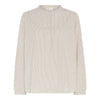 Frau Madrid Skjorte - Tapioca Coffee Stripe