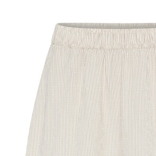 Frau Melbourne Ankel Nederdel - Tapioca Coffee Stripe
