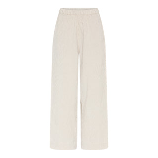 Frau Melbourne Bukser - Tapioca Coffee Stripe