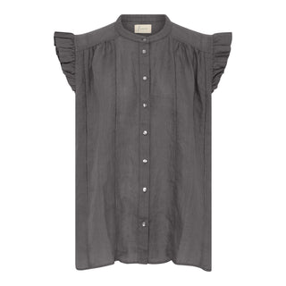Frau Napoli Pure Linen Top - Beluga