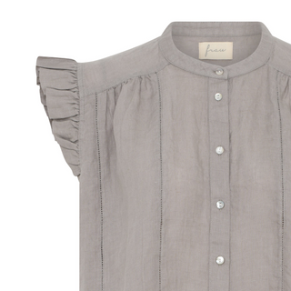 Frau Napoli Pure Linen Top - Dove