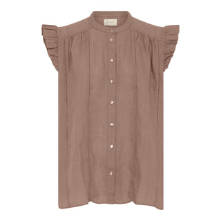 Frau Napoli Pure Linen Top - Roebuck
