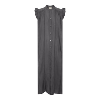 Frau Napoli Pure Linen Lang Kjole - Beluga