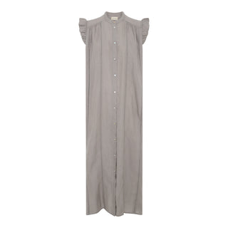 Frau Napoli Pure Linen Lang Kjole - Dove
