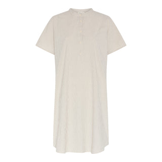 Frau Seoul Kjole - Tapioca Coffee Stripe
