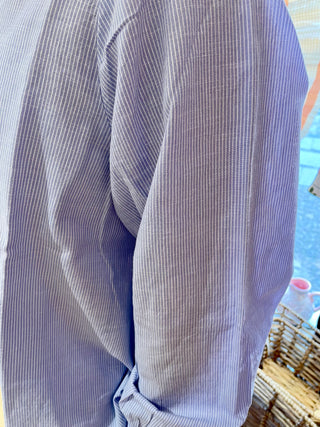 Frau Madrid Skjorte - Baby Lavender Stripe