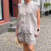 Frau Melbourne Pure Linen Shorts - Dove