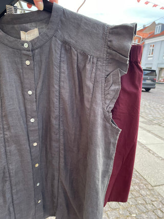 Frau Napoli Pure Linen Top - Beluga