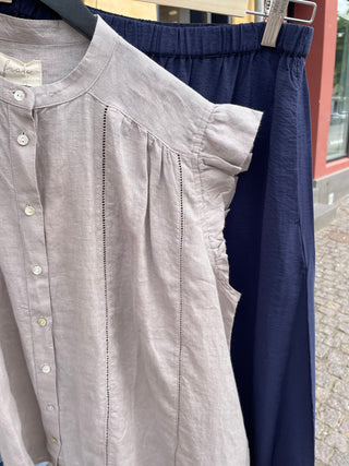 Frau Napoli Pure Linen Top - Dove