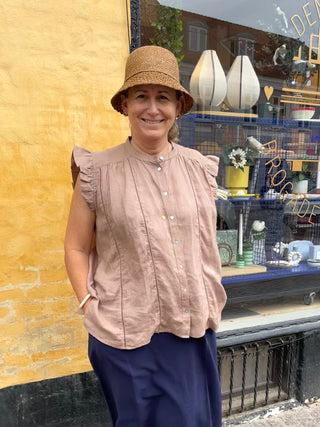 Frau Napoli Pure Linen Top - Roebuck