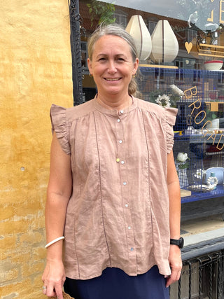 Frau Napoli Pure Linen Top - Roebuck