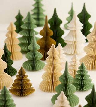 Bungalow Papir Juletræ - H20cm Forest