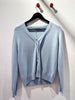Note Anecdote Cashmere Cardigan med Dobbelt Knapning - Lyseblå