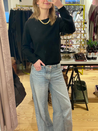 Note Anecdote Classic Bluse - Black