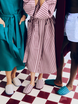 HAY Waffle Badekåbe - Stripe Cool Pink