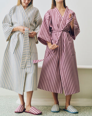 HAY Waffle Badekåbe - Stripe Cool Pink