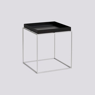 HAY Tray Coffee Table Sofabord L40 X B40 X H44 - Black & Steel Base